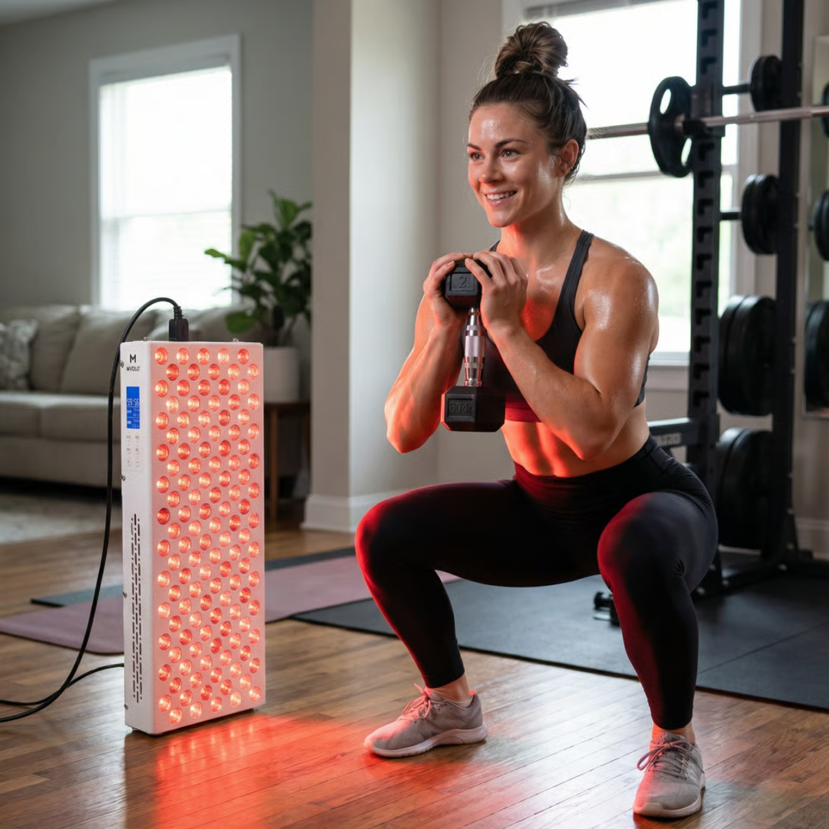 Spierherstel en sportprestaties met rood licht