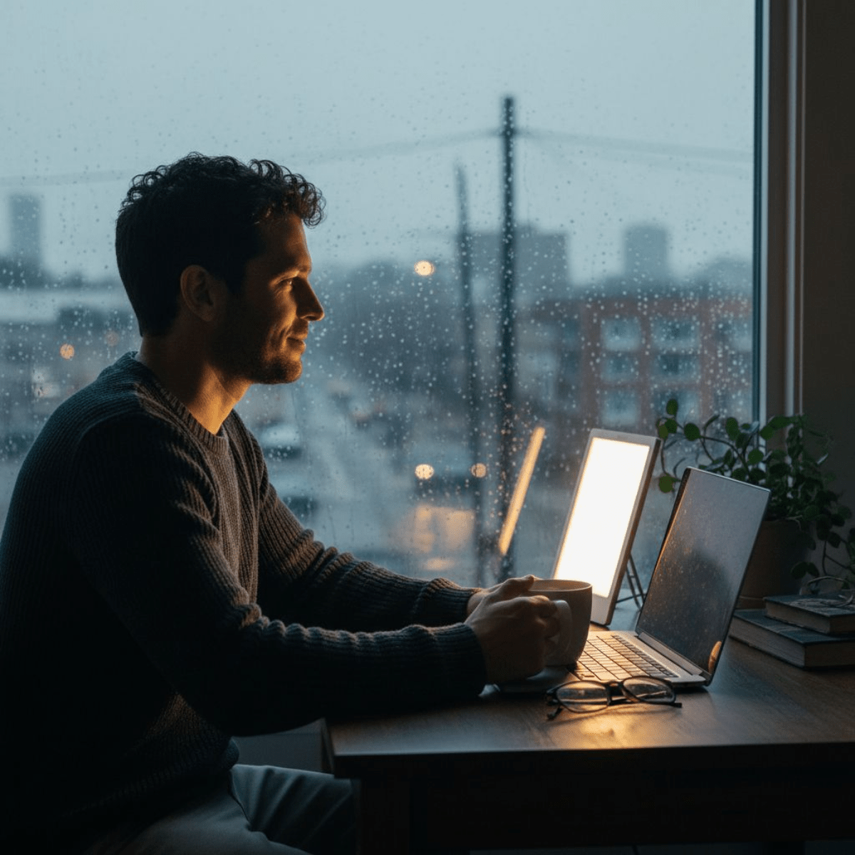 Hoe de Lucent Bright daglichtlamp van Mvolo past in een rustige ochtendroutine