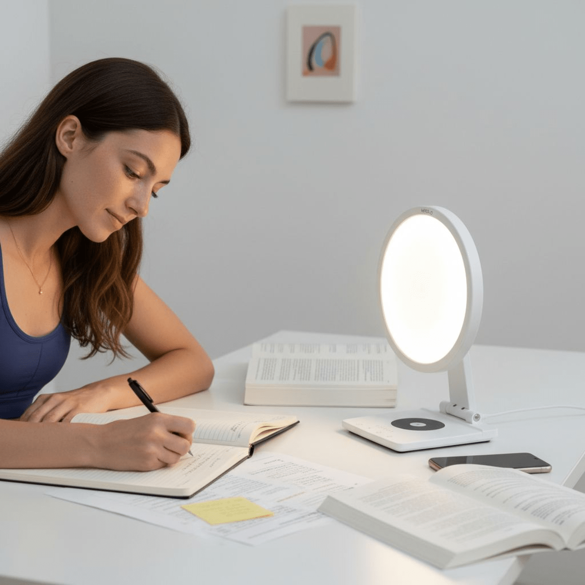 Lucent Charger: a light therapy lamp with wireless charging for calmer mornings - Mvolo