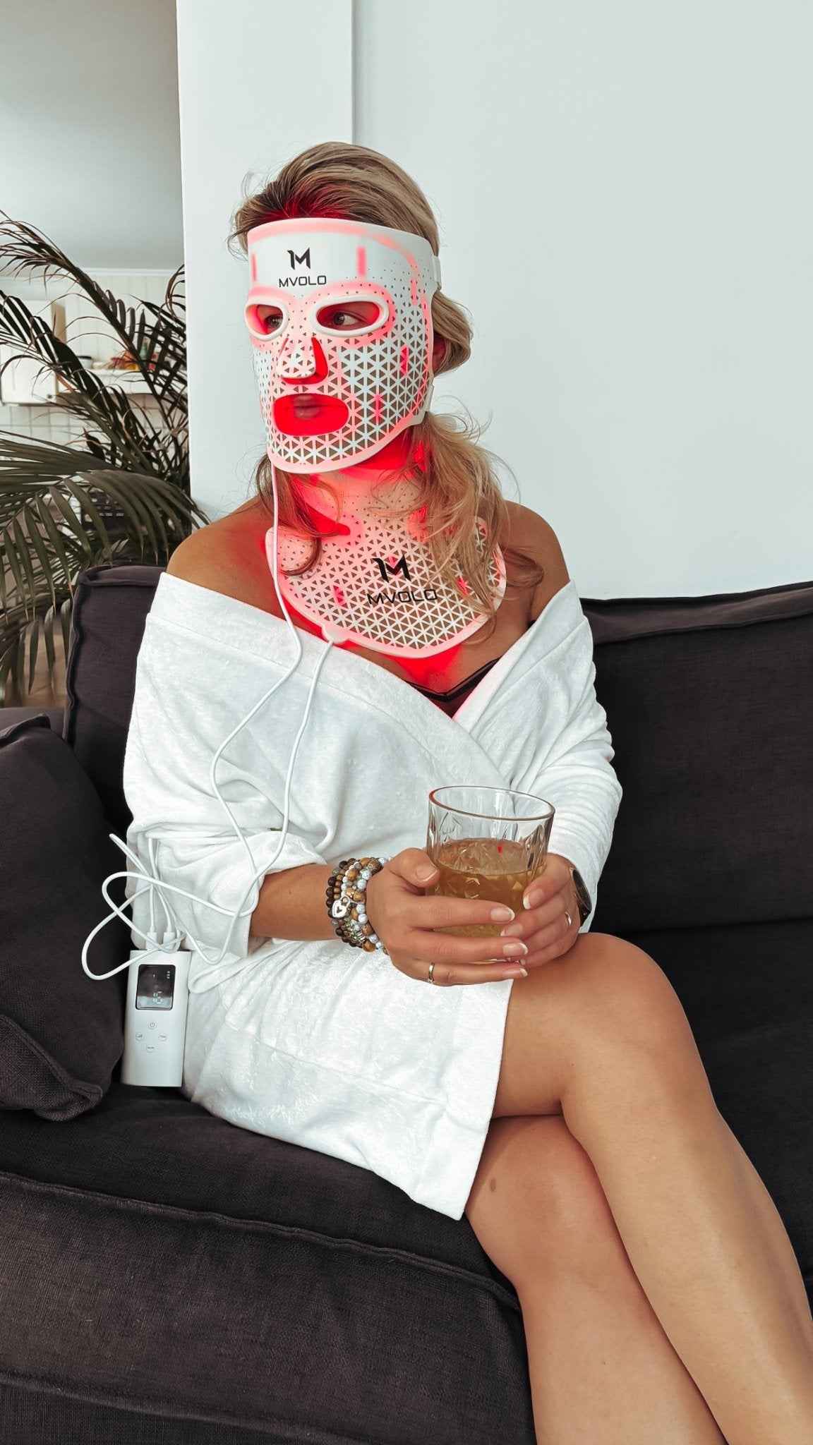 LED Gezichtsmasker + nek - Mvolo