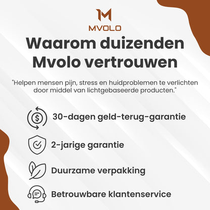 Roodlichttherapie Rugband voor Effectieve Pijnverlichting - Mvolo